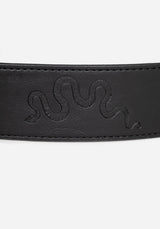 Mamba Debossed Belt With Snake Buckle