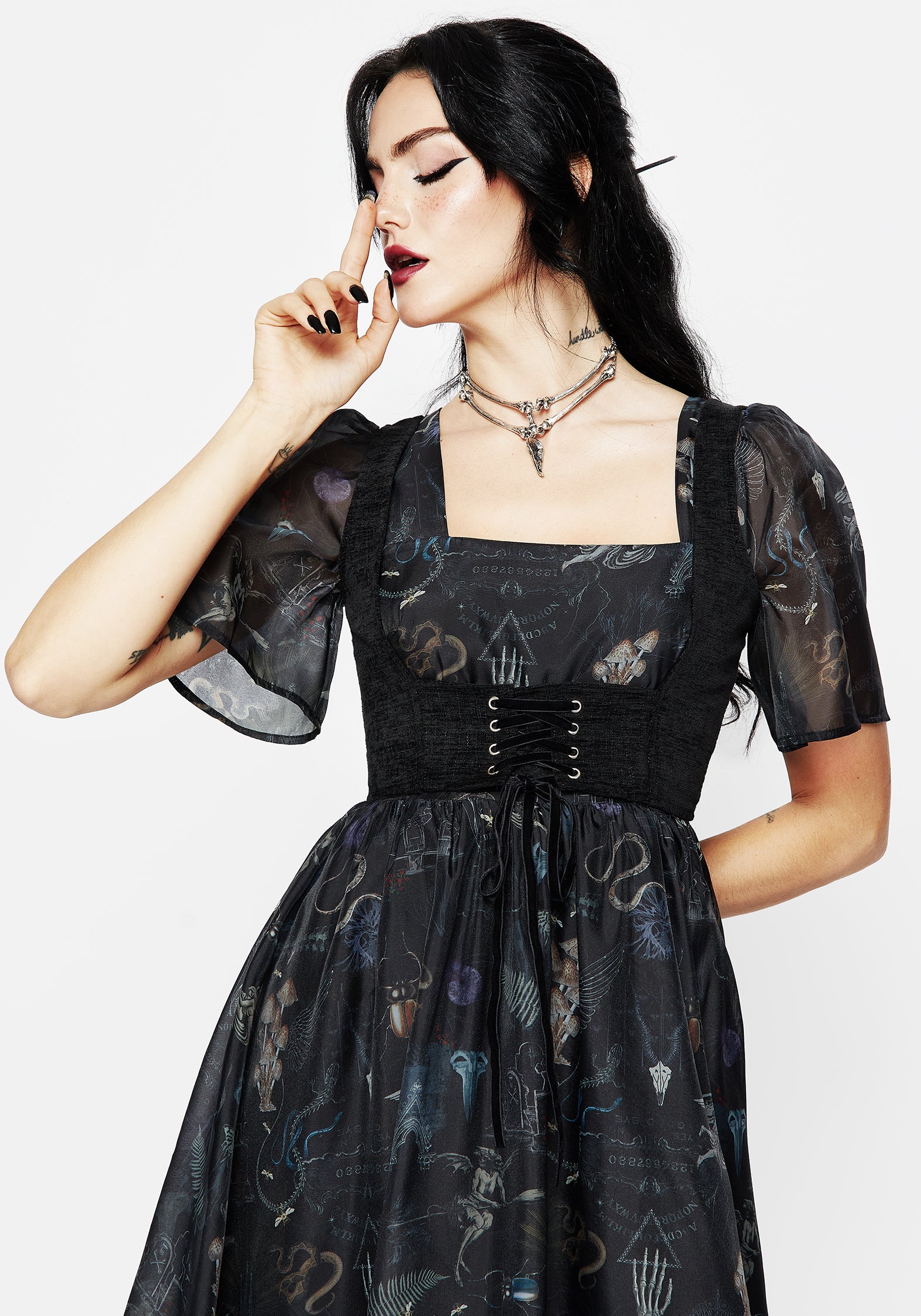 Disturbia | Florence Lace Up Harness Corset Top | Tops