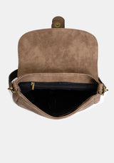 Physis Kunst- Suede Farn Bestickt Schulter Tasche