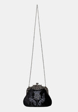 Despair Thistle Beaded Kiss Lock Pouch Bag