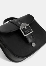 Rosamoth Schnalle Crossbody Satchel Tasche - Schwarz