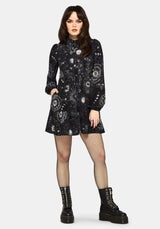 Elise Celestial Print Mini Shirt Dress EU 38