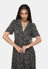 Morgana Midi Shirt Dress - Green