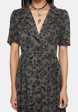 Morgana Midi Shirt Dress - Green