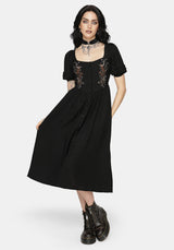 Abellona Embroidered Midi Dress