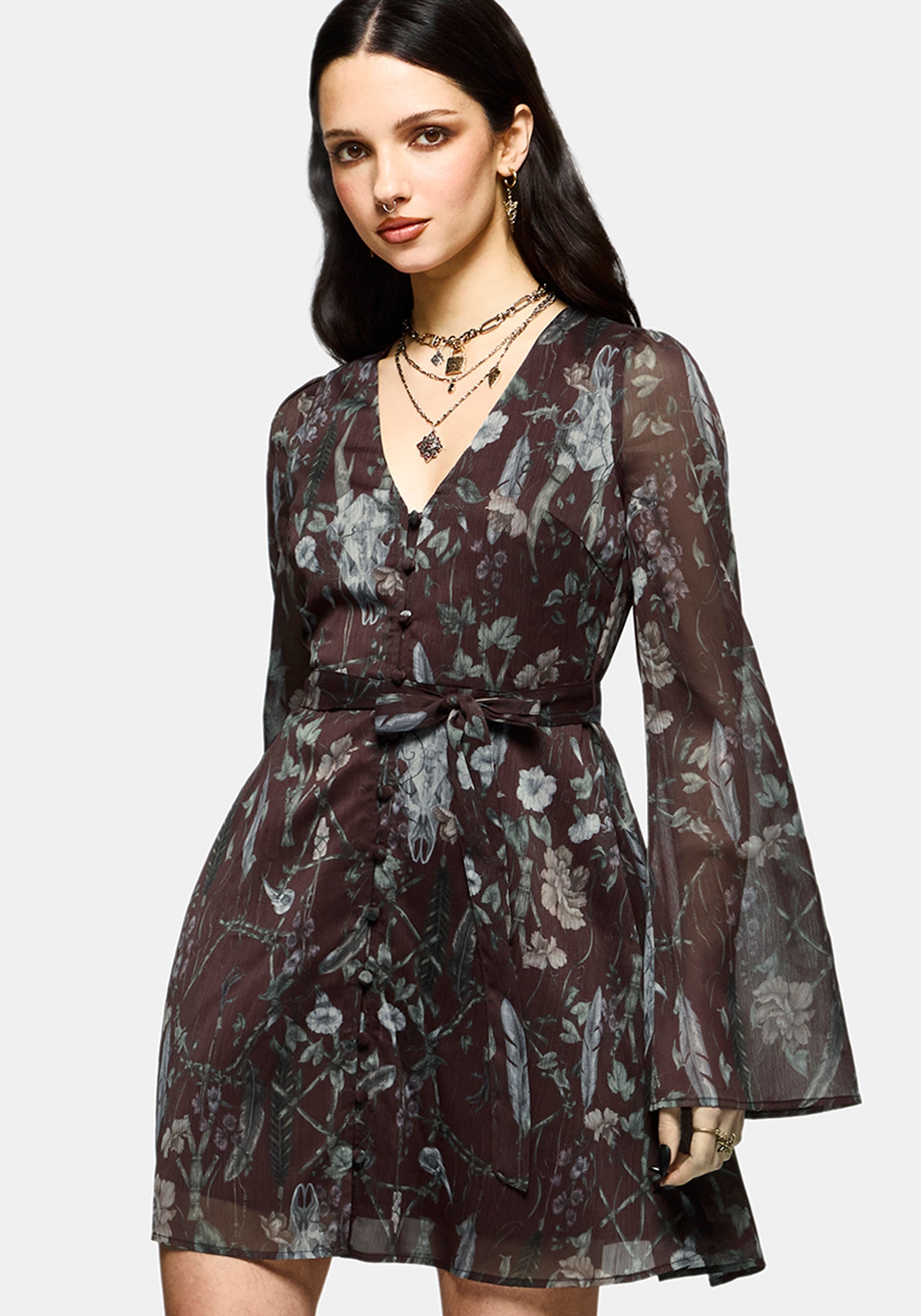 button up chiffon dress Chiffon Button Down Dress