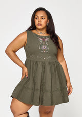Siora Folklore Embroidered Lace Mini Dress