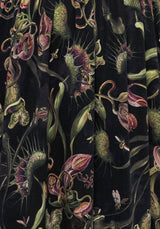 Dionaea Flytrap Print Plunge Maxi Dress