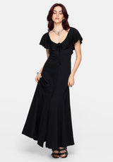 Aren Ruffle Tie Front Maxi Dress