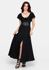 Aren Ruffle Tie Front Maxi Dress