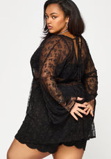 Velmira Lace Mini Beach Dress