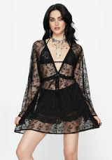 Velmira Lace Mini Beach Dress