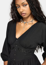 Sanct Embroidered Batwing Mini Dress