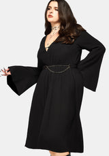 Millicent Chain Front Midi Dress