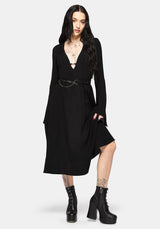 Millicent Chain Front Midi Dress