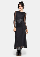 Ebonine Rückenfrei Maxi Kleid
