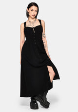 Miseria Shirred Midaxi Dress
