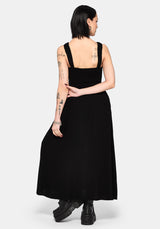 Miseria Shirred Midaxi Dress
