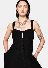 Miseria Shirred Midaxi Dress