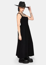 Miseria Shirred Midaxi Dress