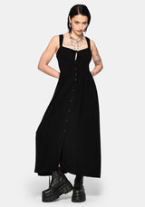Miseria Shirred Midaxi Dress
