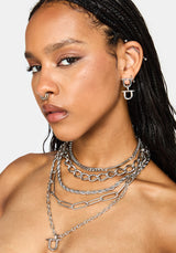 Ruzar Stainless Steel Layered Chain Necklace