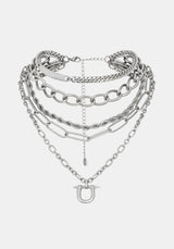 Ruzar Stainless Steel Layered Chain Necklace