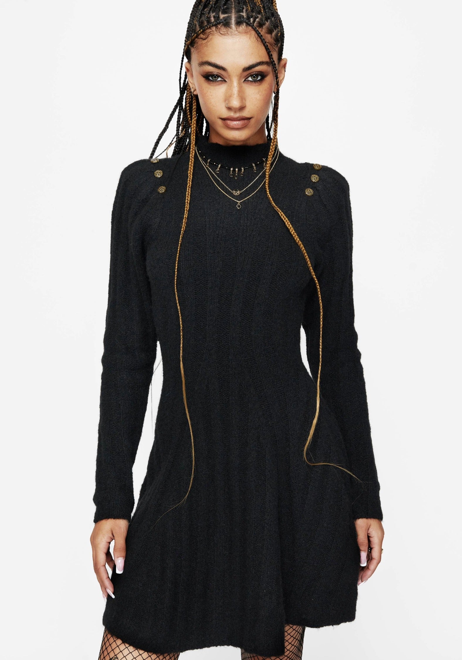 ribbed skater dress Convincing Poise Burgundy Ribbed Long Sleeve Skater Mini Dress