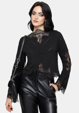 Stormwoken Pointelle Lace Detail Knit Jumper