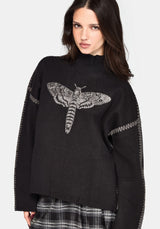 Mourn Moth Blanket Stitch Knit Jumper