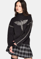 Mourn Moth Blanket Stitch Knit Jumper