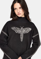 Mourn Moth Blanket Stitch Knit Jumper