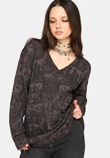 Diabolical V Neck Knit Jumper