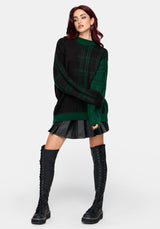 Checkmate Check Fluffy Knit Jumper
