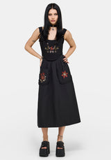 Mythos Embroidered Midi Skirt EU 34