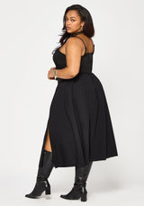 Orena Bat Embroidered Midaxi Skirt