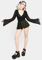 Terra Gingham Peplum Skirted Swimsuit