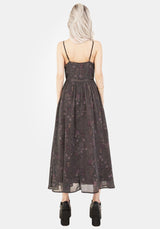 Arnora Chiffon Lace Insert Cami Midaxi Dress