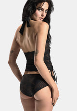 Ruin Fern Printed Bikini Bottom - Brown