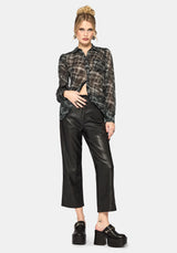 Rhoswen Snake Check Cross Over Long Sleeved Shirt EU 38
