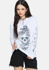 Skulla Long Sleeve Oversized T-Shirt