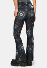 Elise Celestial Velour Split Hem Flare