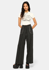 Tate Stripe Wide Leg Trousers