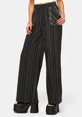 Tate Stripe Wide Leg Trousers