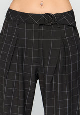 Brandi Check D-Ring Straight Leg Trouser