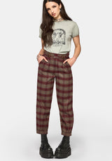 Cecily Buckle Balloon Trouser - Burgundy