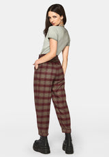 Cecily Buckle Balloon Trouser - Burgundy