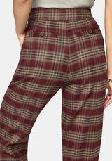 Cecily Buckle Balloon Trouser - Burgundy