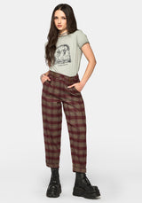 Cecily Buckle Balloon Trouser - Burgundy