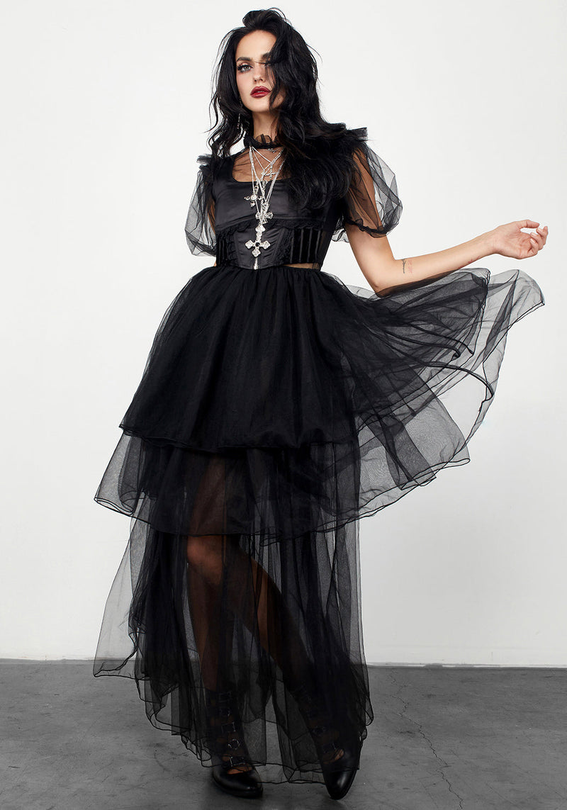 CHAOS LAYERED TULLE GOWN